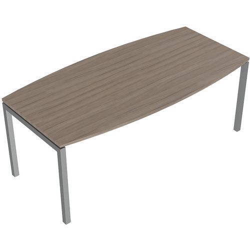 Tavolo da riunione a fusto 200cm Olmo/Alluminio,