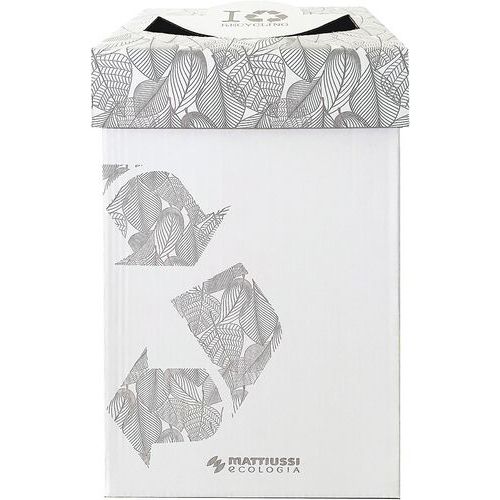 Contenitore per raccolta differenziata CartOne - 35 L bianco,