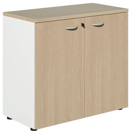 Armadio con ante battenti Practika A73xL80cm Rovere/Bianco,