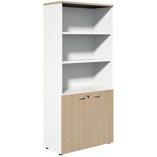 Armadio con ante battenti Practika A200xL90cm Rovere/Bianco,