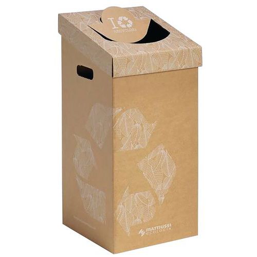 Contenitore per raccolta differenziata CartOne - 70 L avana,