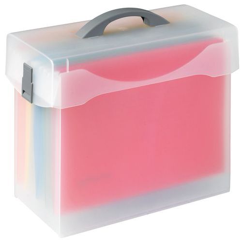 Scatola di archiviazione Variobox con 5 cartelle sospese,