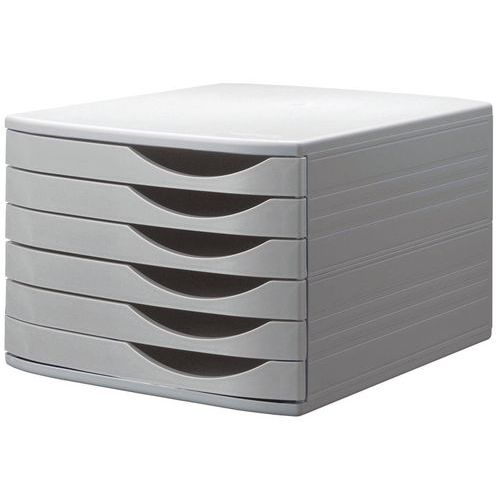 Cassettiera Re-Solution Class'box 6 cassetti - Grigio,