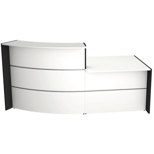 Banco per reception Bari bianco - Con modulo reception sinis,