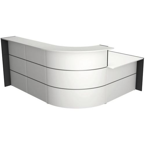 Banco reception compatto Bari bianco - Modulo recept sinistr,