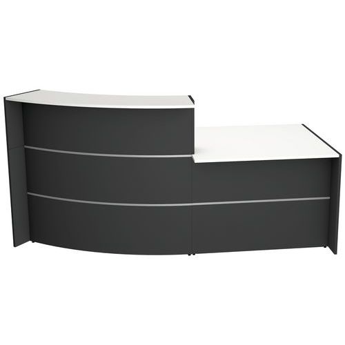 Banco per reception Bari antracite - Modulo recept sinistra,