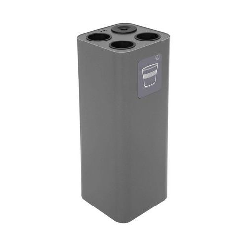 Contenitore per la raccolta di bicchieri e palette grigio,