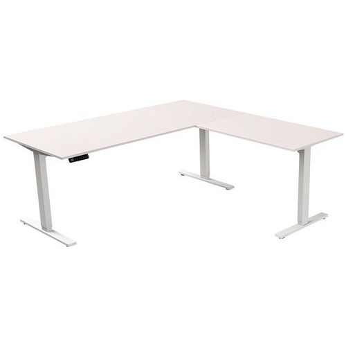 Scrivania elettr 180 cm bianco con estensione 100 cm Move 3,