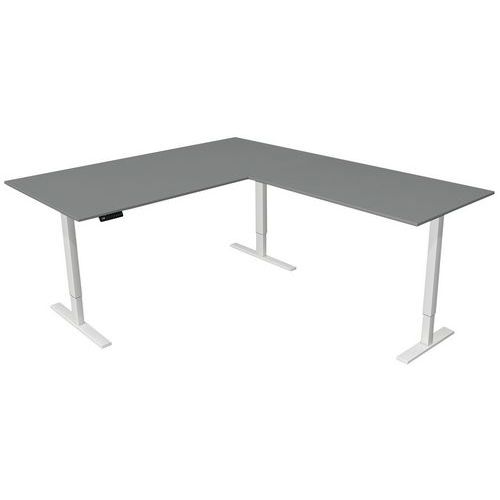 Scrivania elettr 200 cm grafite con estensione 100 cm Move 3,