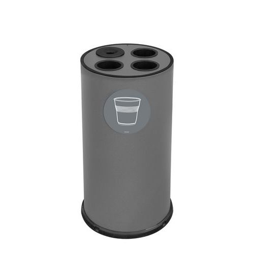 Contenitore per raccolta bicchierini e palette 70 LT grigio,