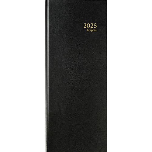 Agenda da tavolo 2025 lunga 2 volumi 15x33 nero,