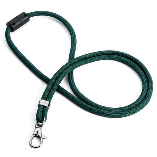 Lanyard rotondo con moschettone - Verde,