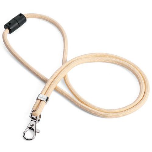Lanyard rotondo con moschettone - Beige,