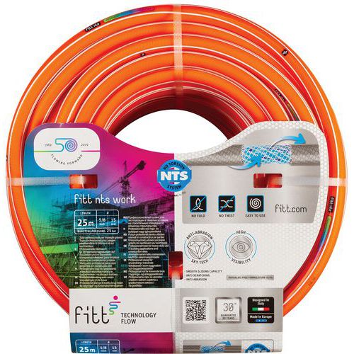 Tubo d'irrigazione NTS Work arancione Ø 15 mm - 25 m - Fitt,
