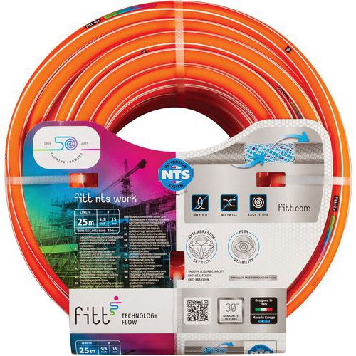 Tubo d'irrigazione NTS Work arancione Ø 15 mm - 50 m - Fitt,