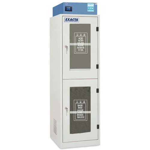 Armadio COMBI-FS anta vetrata - 2 scomparti - 600 mm,