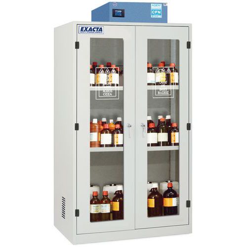 Armadio COMBI-FS 2 ante vetrate - 1 scomparto - 1200 mm,