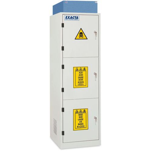 Armadio di sicurezza alto con 3 ante piene - 3 scomparti,