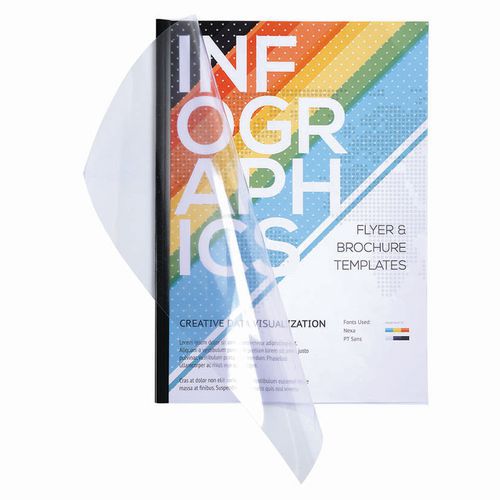 Copertine per rilegare PVC 20 x 100 - A3 - Crystal,