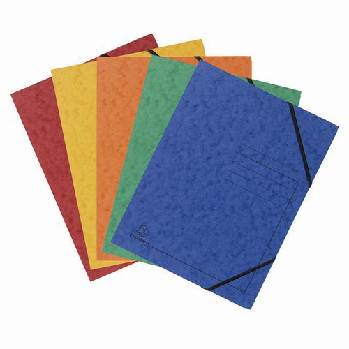 Pack 5 Cartellette con elast. senza lembi carta luc. assortite,