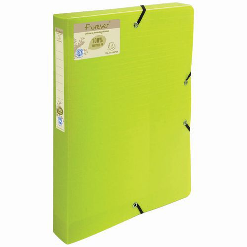Scatola portadocumenti Exabox retro da 40 mm Forever® PP A4 - Verde anice,