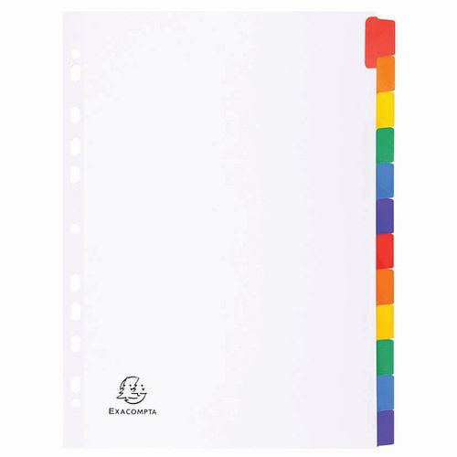 Intercal. 160 g con ling. col. Rinf. 5 pos. 12 pos A4 - Bianco,