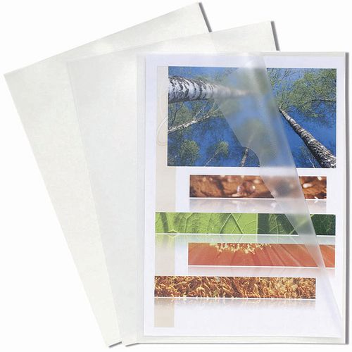 Confezione 100 x 10 bustine in poliprop. effetto buccia d'arancia 12/100 A4 - Crystal,