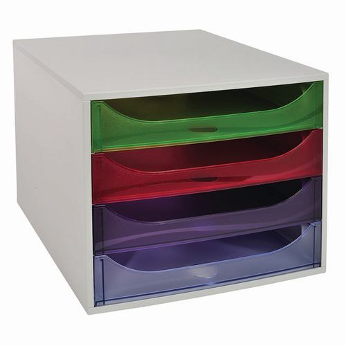 ECOBOX 4 cassetti - Colori assortiti,