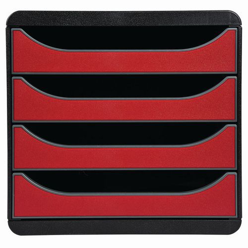 BIG-BOX Pastello nero/pastello glossy - Nero/Rosso carminioio,