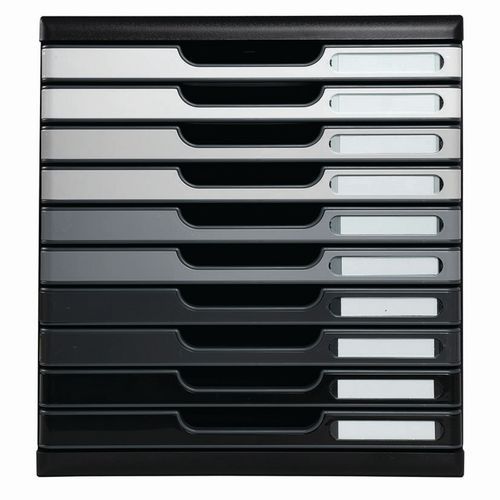 MODULO A4 10 cassetti - Nero/scala di grigi,