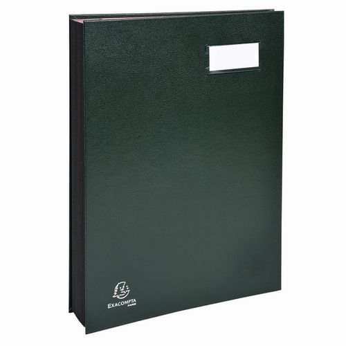 Libro Firma Exacompta, Formato 24x32,5 Cm, Copertina Verde Scuro, Per Eventi, Matrimoni, Cerimonie