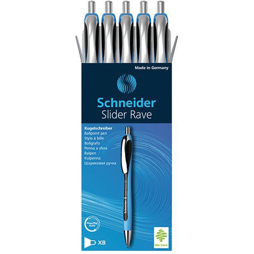 Schneider Nera Penne, Penna A Sfera Retrattile Slider Rave Xb (Sr132501) (1X) - Immagine 3
