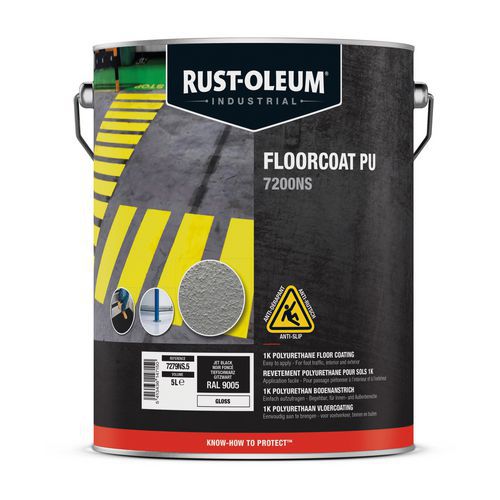 Vernice PU 7200NS - 5L nero RAL9005,