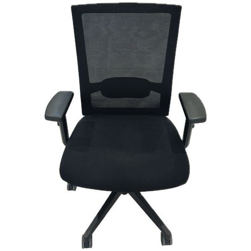 Sedia ufficio ricondizionata nera alt braccioli regolabile,