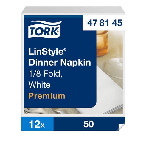 Asciugamano Dinner bianco, Premium, pieg 1/8-Tork LinStyle®,