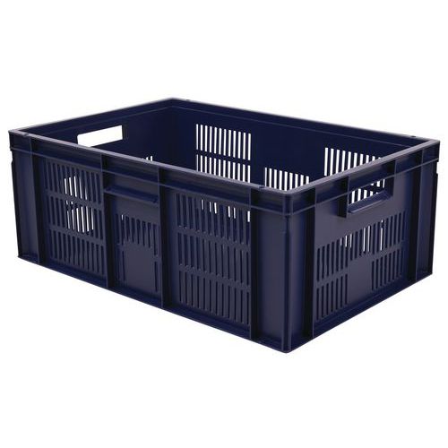 Contenitore impilabile 45 L pareti forate e fondo pieno 600x400x235,