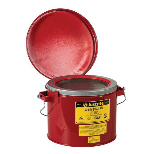 Bidone di sicurezza da banco 238⌀ x 191 rosso 6 L,