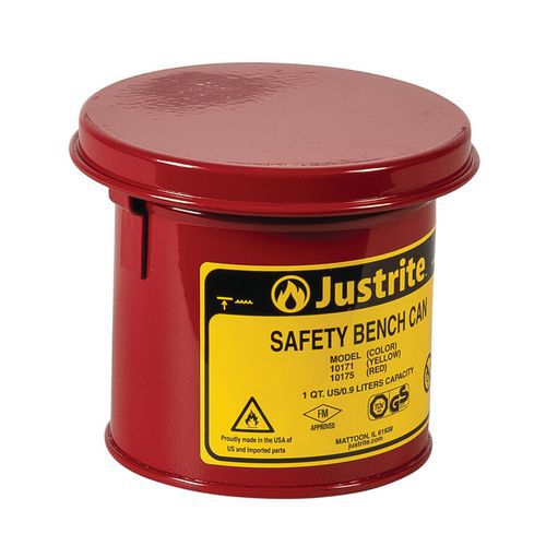 Bidone di sicurezza da banco 124⌀ x 140 rosso 1 L,