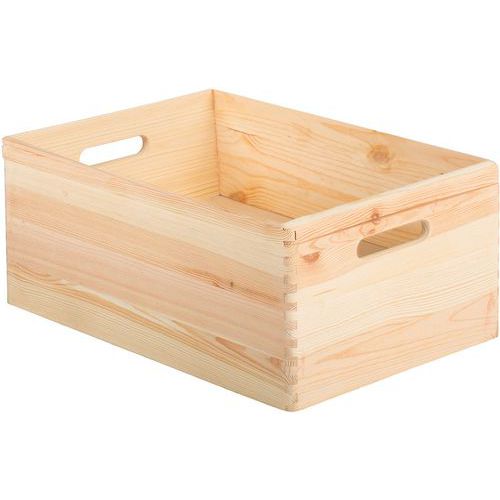 Cassetta portaoggetti in legno - 46 L,