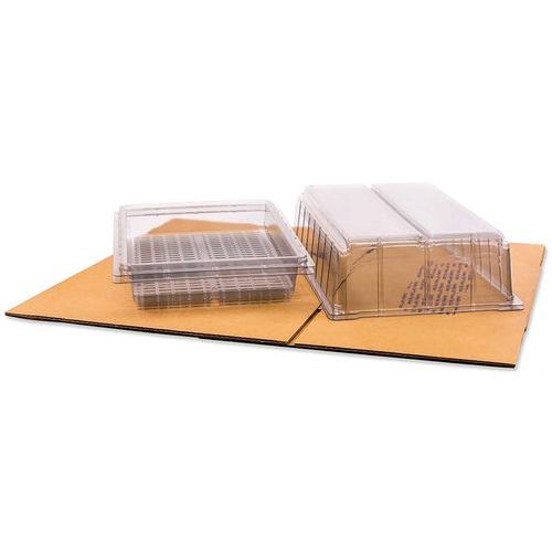 Scatola portabadge per 50 badge verticali alti,