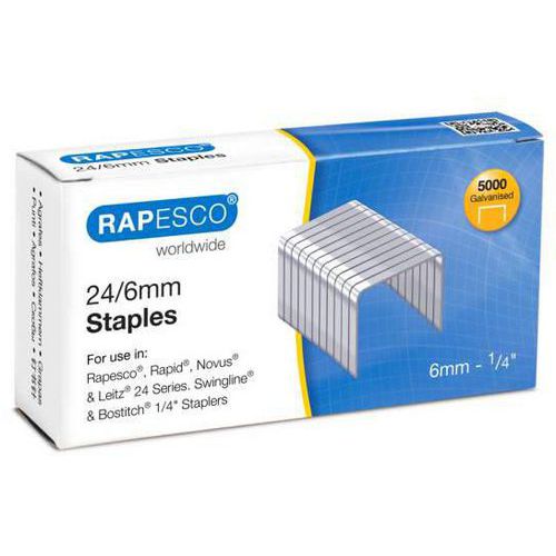 Scatola da 5000 punti 24/6 galvanizzati per cucitrice,