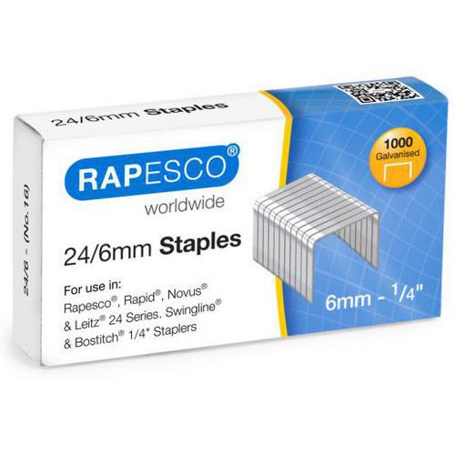 Scatola da 1000 punti 24/6 galvanizzati per spillatrice,