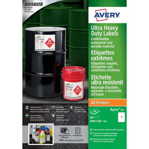 Etichette termoresistenti polietilene laser JE Cop 210x297mm,