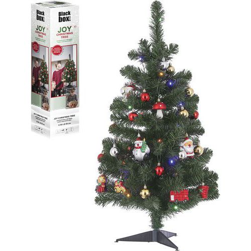 Albero di Natale Joy verde led multicolore e 26 decorazioni,