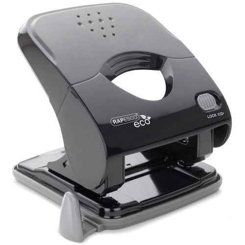 Perforatore 2 fori mater riciclato X5 nero 40 fogli-Rapesco,
