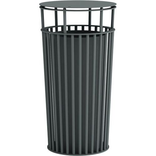 Pattumiera per esterni con coperchio - Grigio,