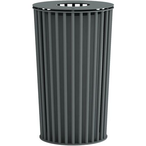 Pattumiera per esterni con apertura circolare - Grigio,