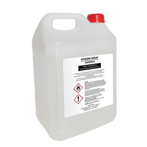 Detergente igienizzante a base idroalcolica -5 L -4 pezzi,