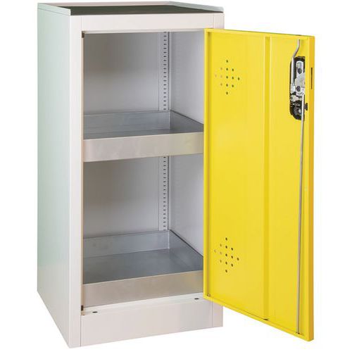 Armadio sicurezza banco 1anta 2cont ritenzione grigio/giallo,