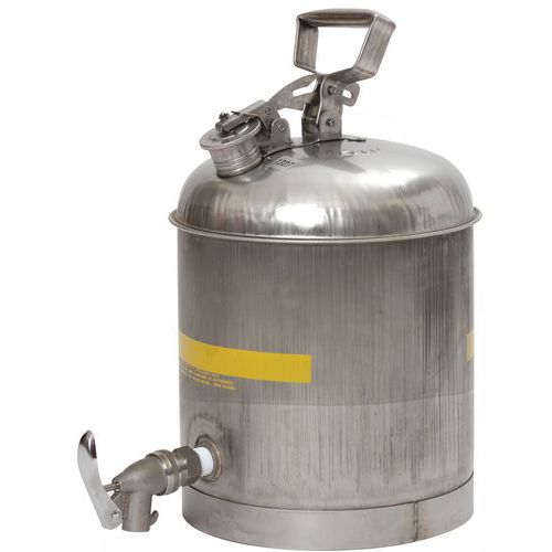 Tanica in acciaio inox con rubinetto ECO 28.6x28.6cm,